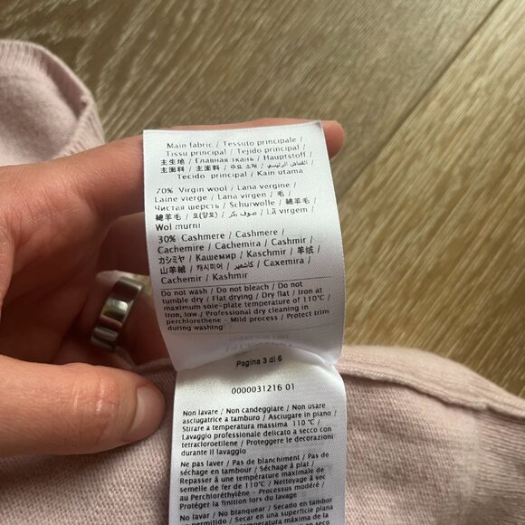 NWT VALENTINO GARAVANI Virgin Wool & Cashmere Rockstud Sweater IT42/US6/M - Picture 9 of 9